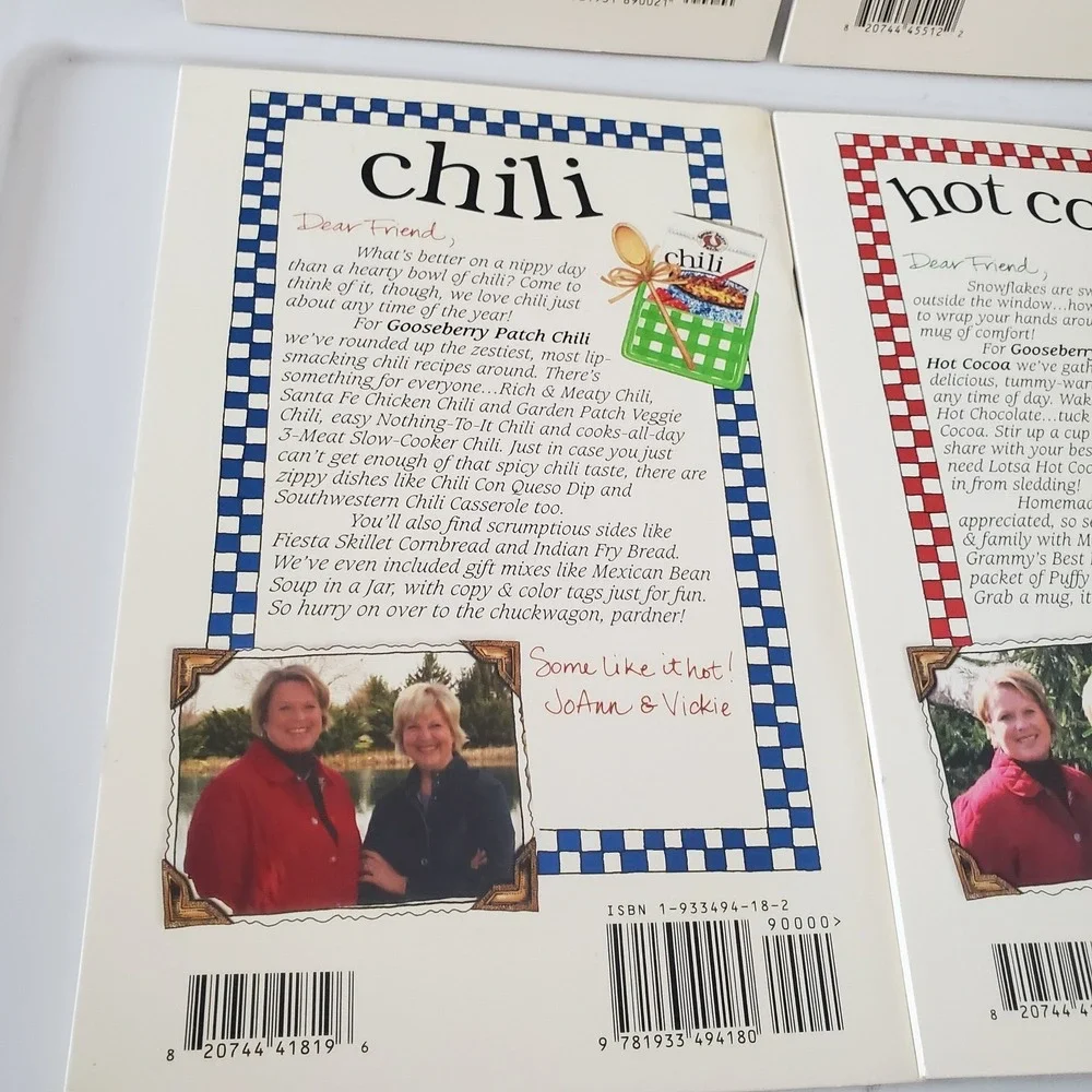 Gooseberry Patch Cookbooklet Lot 6 Chicken Pies Tailgating Chili Cocoa Bake Sale